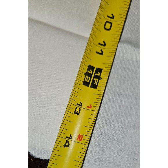 5 Vintage Napkins Linen White Floral Embroidered Scalloped Edges 14x14 Inches - Picture 5 of 5